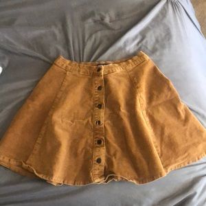 High Waisted Corduroy Skirt